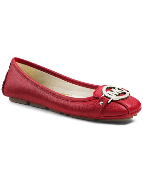 michael kors red flat shoes|Michael Kors denim flats.